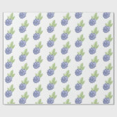 ブルーブラックベリーの果実 ラッピングペーパー (フラット)