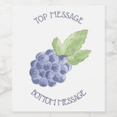 ブルーブラックベリー果実 ワインラベル (シングルラベル)