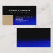 ブルーブラックベージュプロフェッショナルアーティスト名刺 名刺 (正面/裏面)