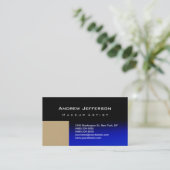 ブルーブラックベージュプロフェッショナルアーティスト名刺 名刺 (スタンド正面)