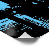 ブルーブラックポップ・アートのアートロンドンタワーブリッジポスター ポスター (コーナー)