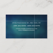 ブルーブラックモノグラムユニークマネージャー名刺 名刺 (裏面)