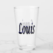 ブルーブラックルイスのロゴ タンブラーグラス (正面)