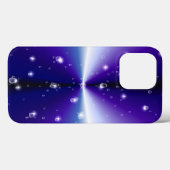 ブルーブラックレインボーに星が咲く雨滴 Case-Mate iPhoneケース (裏面 (横))