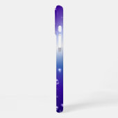 ブルーブラックレインボーに星が咲く雨滴 iPhoneケース (左側面)