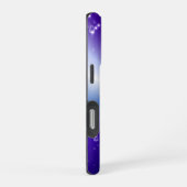 ブルーブラックレインボーに星が咲く雨滴 iPhoneケース (右側面)