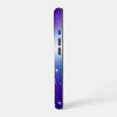 ブルーブラックレインボーに星が咲く雨滴 iPhoneケース (左側面)