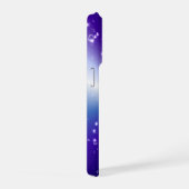 ブルーブラックレインボーに星が咲く雨滴 iPhoneケース (右側面)