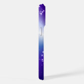 ブルーブラックレインボーに星が咲く雨滴 iPhoneケース (右側面)