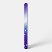 ブルーブラックレインボーに星が咲く雨滴 SAMSUNG GALAXYケース (左側面)