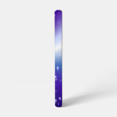 ブルーブラックレインボーに星が咲く雨滴 SAMSUNG GALAXYケース (左側面)