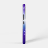 ブルーブラックレインボーに星が咲く雨滴 SAMSUNG GALAXYケース (右側面)