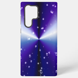 ブルーブラックレインボーに星が咲く雨滴 SAMSUNG GALAXY S22 ULTRAケース