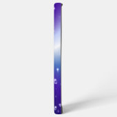 ブルーブラックレインボーに星が咲く雨滴 SAMSUNG GALAXYケース (左側面)