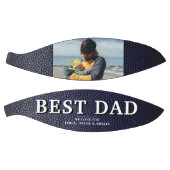 ブルーブラックレザープリント最高のパパ写真 バスケットボール (パネル)