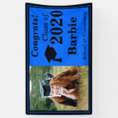 ブルーブラックワンフォトクラス2024年卒業 横断幕 (縦)