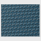 ブルーブラック伝統的バッファローランバージャックチェック ラッピングペーパー (フラット)