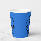 ブルーブラック卒業パーソナライズされた会 紙コップ (左)