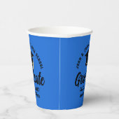 ブルーブラック卒業パーソナライズされた会 紙コップ (右)