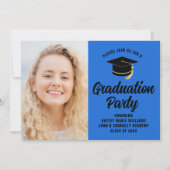 ブルーブラック大学院写真2025卒業パーティー 招待状 (正面)