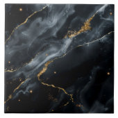 ブルーブラック大理石 ゴールドラメ ID1172c タイル (正面)