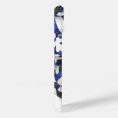 ブルーブラック女子モノグラムのバレーボール Case-Mate iPhoneケース (裏面 / 右)