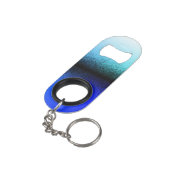 ブルーブラック抽象芸術アートワーク キーホルダー栓抜き (裏面アングル)