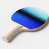 ブルーブラック抽象芸術アートワーク 卓球ラケット (正面アングル)