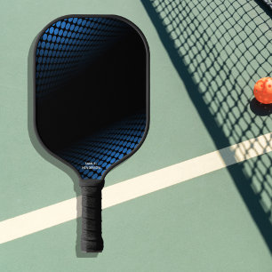 ブルーブラック抽象芸術ハーフトーンドットカスタム文字 ピックルボールラケット