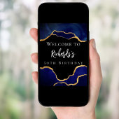 ブルーブラック王室のアゲイト歓迎の誕生日 ポスター