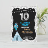 ブルーブラック10th誕生日の眠りパーティー 招待状 (スタンド正面)