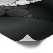 ブルーブラック3D Vapeハート ポスター (角)