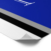 ブルーブラック&シルバースクール卒業額縁美術 ポスター (角)