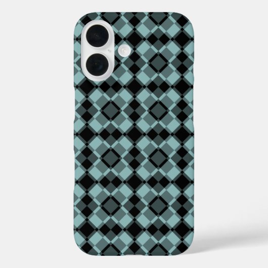 ブルーブラック チェッカーアーガイル柄 Case-Mate iPhoneケース (裏面)