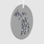 ブルーブラック&ホワイトミシガン オーナメント (正面)