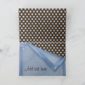 ブルーブランケット少年フォト誕生アノンセメントカード 案内状 (内部)