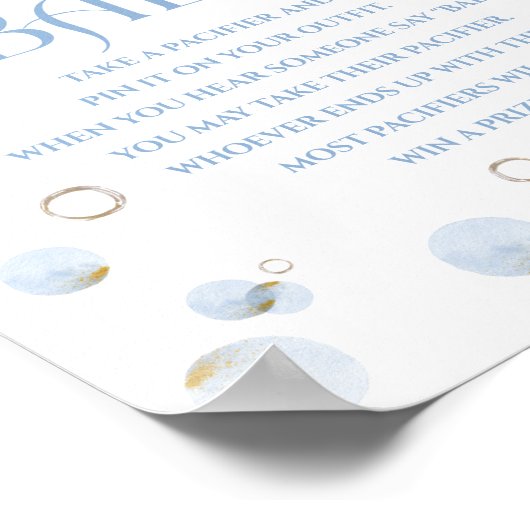 ブルーブランチのバブリーと赤ちゃんシャワーはベビーと言わない ポスター (角)