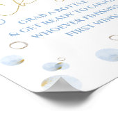 ブルーブランチバブリーとベビーシャワーボトルChag ポスター (角)