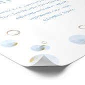 ブルーブランチバブリーとベビーシャワーママのお腹 ポスター (角)