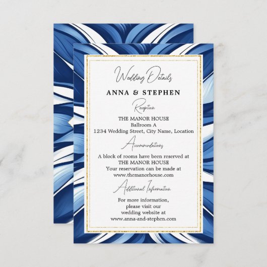 ブルーブリス結婚フローラ詳細 エンクロージャーカード (正面/裏面)