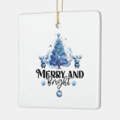 ブルーブリス：明るいメリークリスマスオーナメント セラミックオーナメント (左)