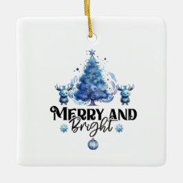 ブルーブリス:明るいメリークリスマスオーナメント セラミックオーナメント