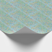 ブルーブリックパターン抽象芸術アートパステルカラー ラッピングペーパー (角)