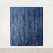 ブルーブリックヒップホップ誕生日パーティー写真の背景 タペストリー (正面)