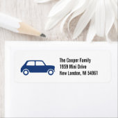 ブルーブリティッシュミニクーパーカスタム住所 シール (インサイチュ)