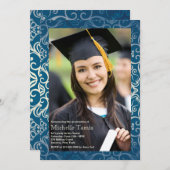 ブルーブリランスフォトフレーム招待状 招待状 (正面/裏面)