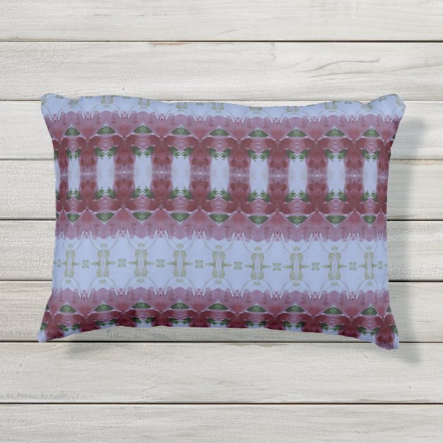 ブルーブルゴーニュとグリーン アウトドアクッション (裏面)