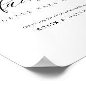 ブルーブルゴーニュとレッドフローラ結婚式の引き出物標識 ポスター (角)