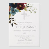 ブルーブルゴーニュフローラクロス2が1になる ベラム紙招待状 (正面)