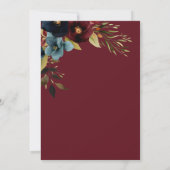 ブルーブルゴーニュフローラクロス2は1つのクリスチャン 招待状 (裏面)